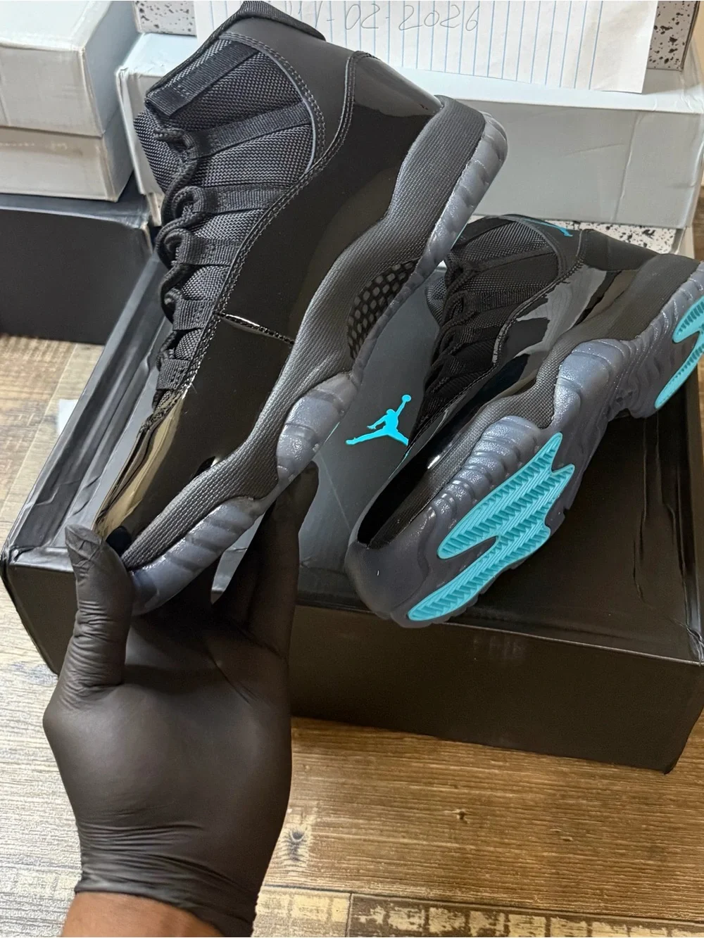Air Jordan Retro 11 Low Men’s Sneakers - Black/Teal